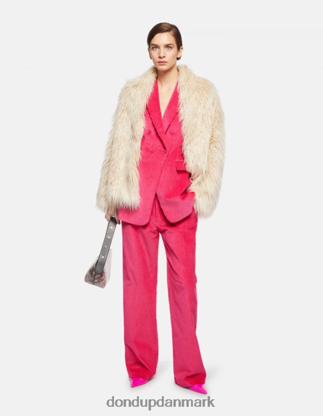 dobbeltradet fløjlsblazer Kvinder 0XD0D0384 orkidé DONDUP beklædning