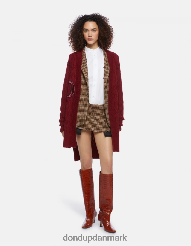 enkeltradet blazer i uldblanding Kvinder 0XD0D0376 cioccolato DONDUP beklædning