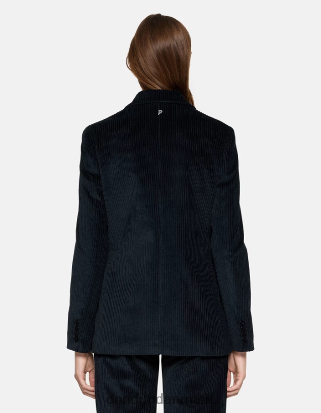 enkeltradet fløjlsblazer Kvinder 0XD0D0378 Marine blå DONDUP beklædning