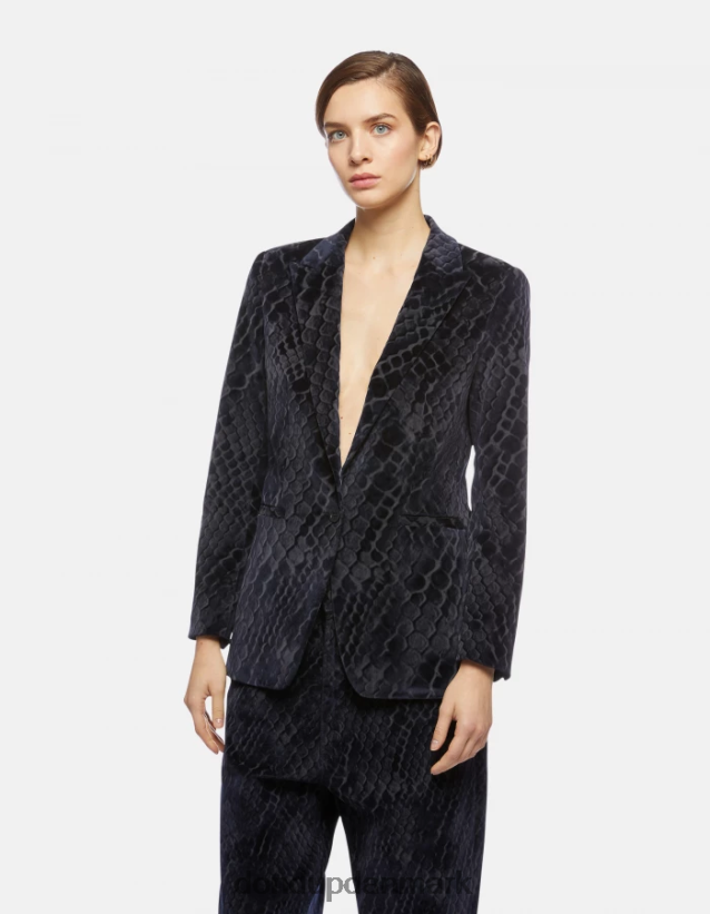 enkeltradet flok denim blazer Kvinder 0XD0D0387 blå DONDUP beklædning