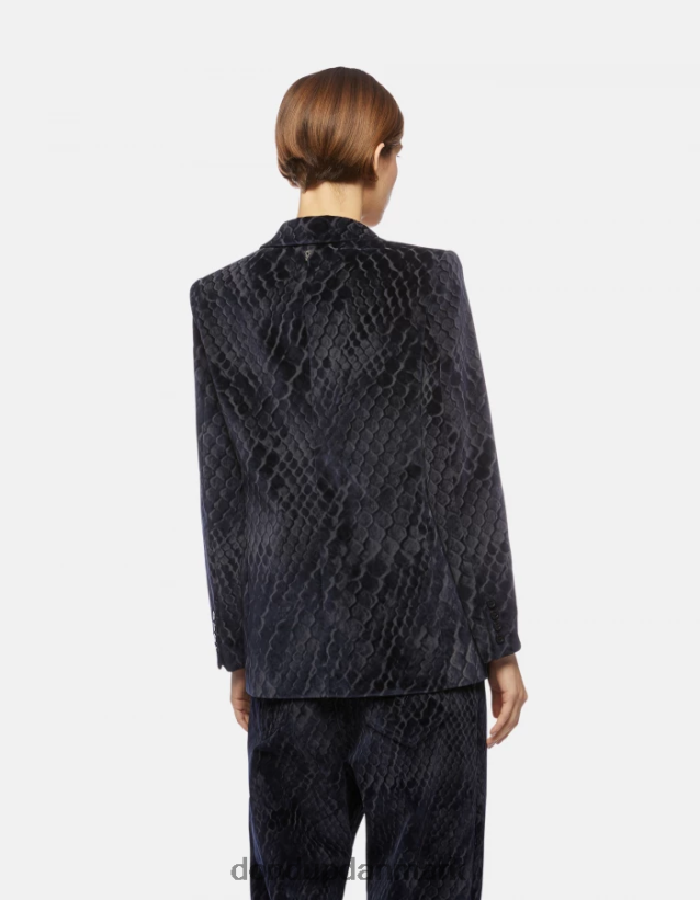 enkeltradet flok denim blazer Kvinder 0XD0D0387 blå DONDUP beklædning