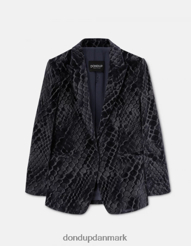 enkeltradet flok denim blazer Kvinder 0XD0D0387 blå DONDUP beklædning