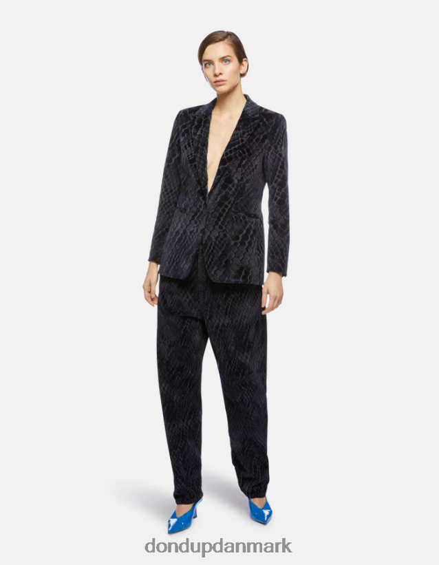 enkeltradet flok denim blazer Kvinder 0XD0D0387 blå DONDUP beklædning