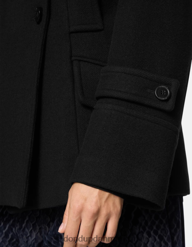 dobbeltradet klædepeacoat Kvinder 0XD0D0351 sort DONDUP beklædning