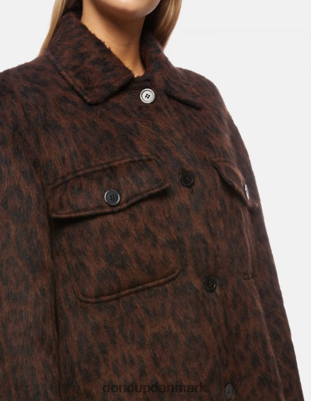 enkeltradet øko-pels overtrøje Kvinder 0XD0D0367 cioccolato DONDUP beklædning