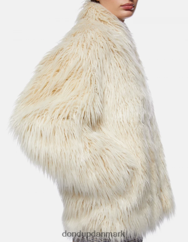 løs frakke i øko-mongolsk pels Kvinder 0XD0D0359 alabastro DONDUP beklædning