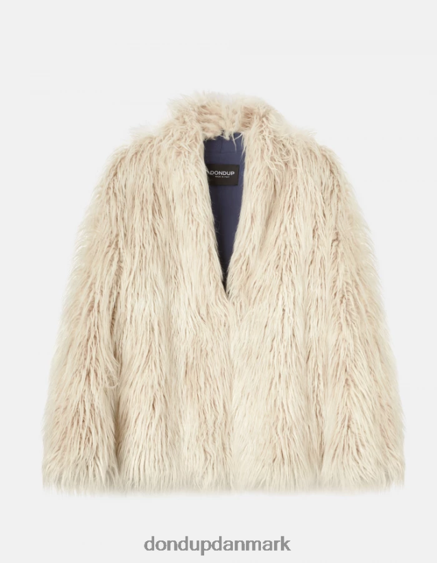 løs frakke i øko-mongolsk pels Kvinder 0XD0D0359 alabastro DONDUP beklædning