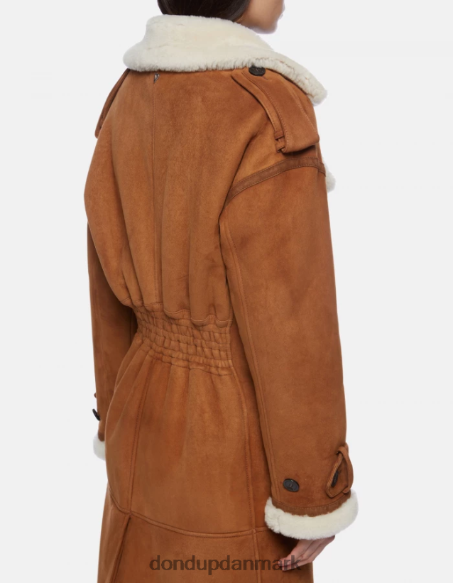 løstsiddende shearling frakke Kvinder 0XD0D0352 nej DONDUP beklædning