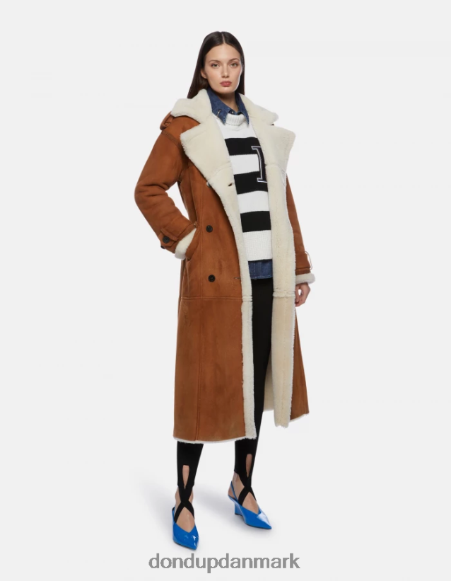 løstsiddende shearling frakke Kvinder 0XD0D0352 nej DONDUP beklædning