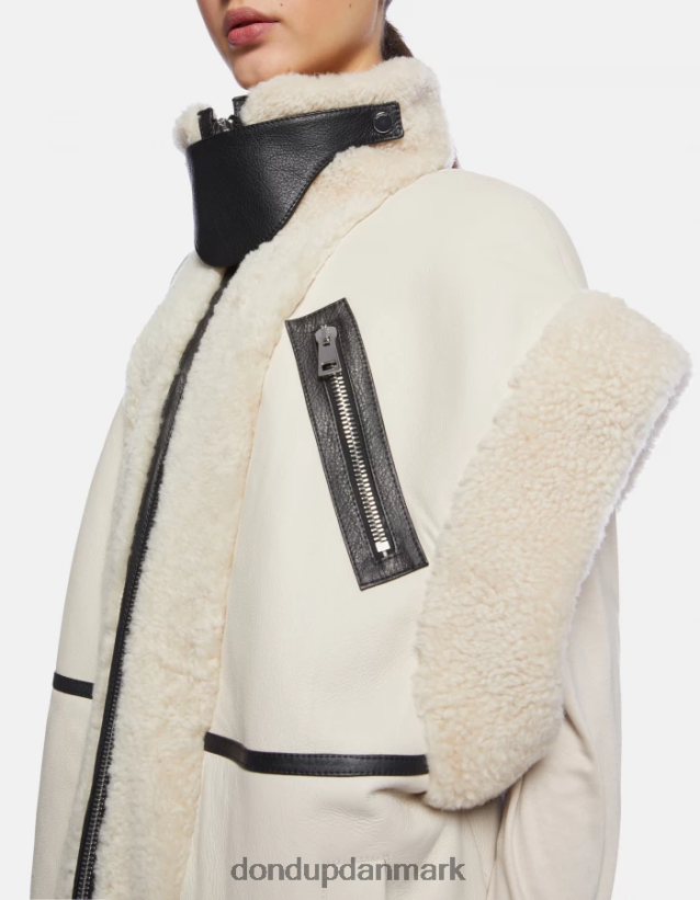 løstsiddende shearling vest Kvinder 0XD0D0361 burro DONDUP beklædning