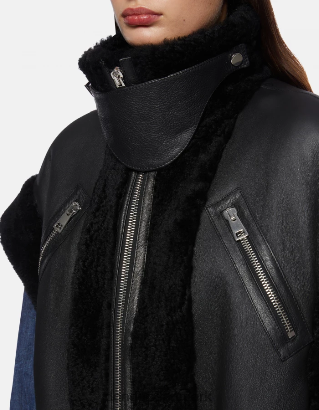 løstsiddende shearling vest Kvinder 0XD0D0365 sort DONDUP beklædning