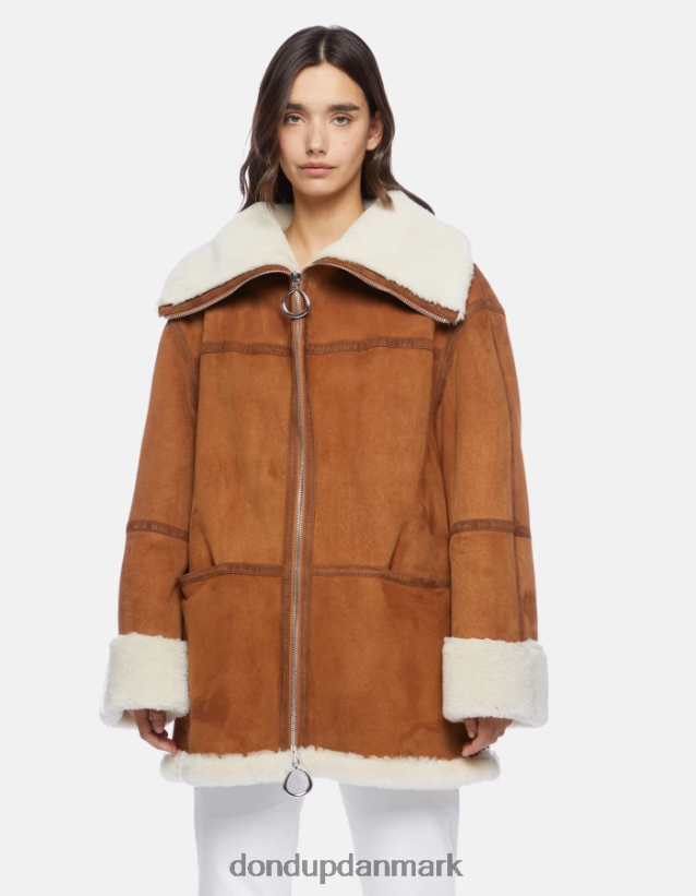 oversize shearling frakke Kvinder 0XD0D0360 nej DONDUP beklædning