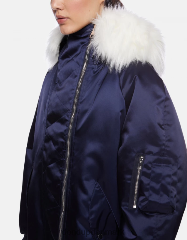 oversized satin parka Kvinder 0XD0D0349 Marine blå DONDUP beklædning