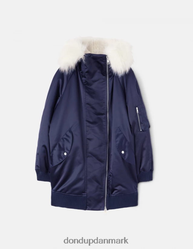 oversized satin parka Kvinder 0XD0D0349 Marine blå DONDUP beklædning