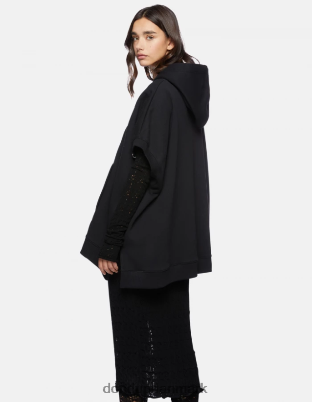 oversized hættetrøje Kvinder 0XD0D0442 sort DONDUP beklædning