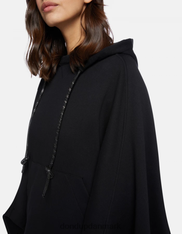 oversized hættetrøje Kvinder 0XD0D0443 sort DONDUP beklædning