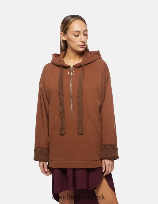 oversized hættetrøje Kvinder 0XD0D0446 cioccolato DONDUP beklædning