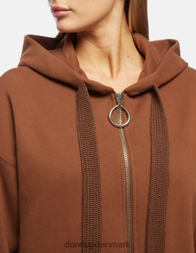 oversized hættetrøje Kvinder 0XD0D0446 cioccolato DONDUP beklædning