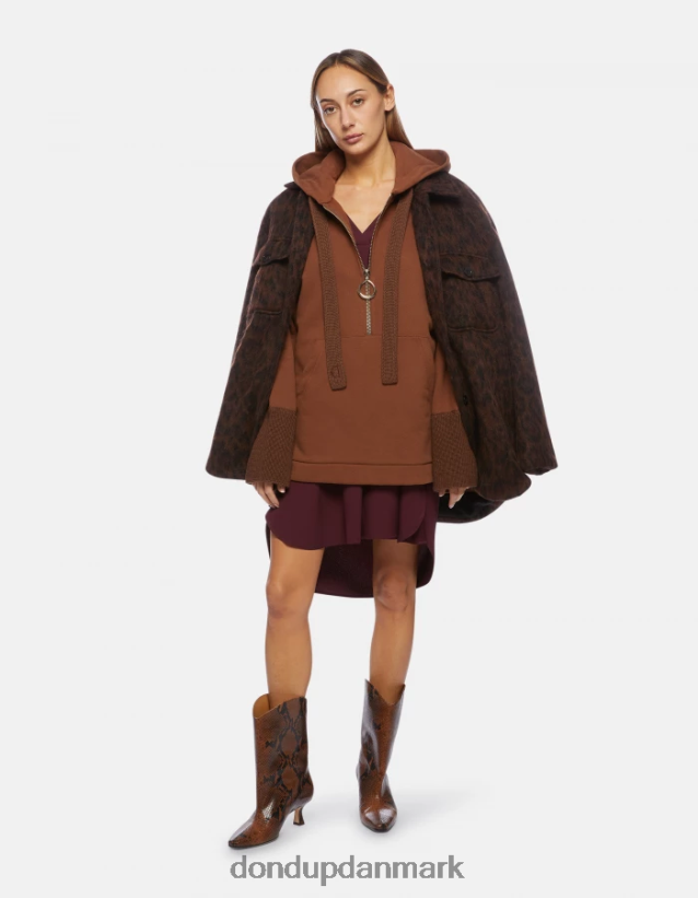 oversized hættetrøje Kvinder 0XD0D0446 cioccolato DONDUP beklædning
