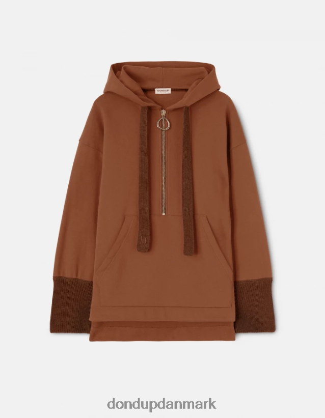 oversized hættetrøje Kvinder 0XD0D0446 cioccolato DONDUP beklædning