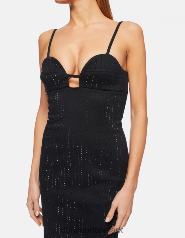 kort denim kjole Kvinder 0XD0D0293 sort DONDUP beklædning