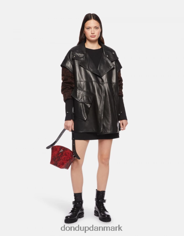 kort jersey kjole Kvinder 0XD0D0275 sort DONDUP beklædning