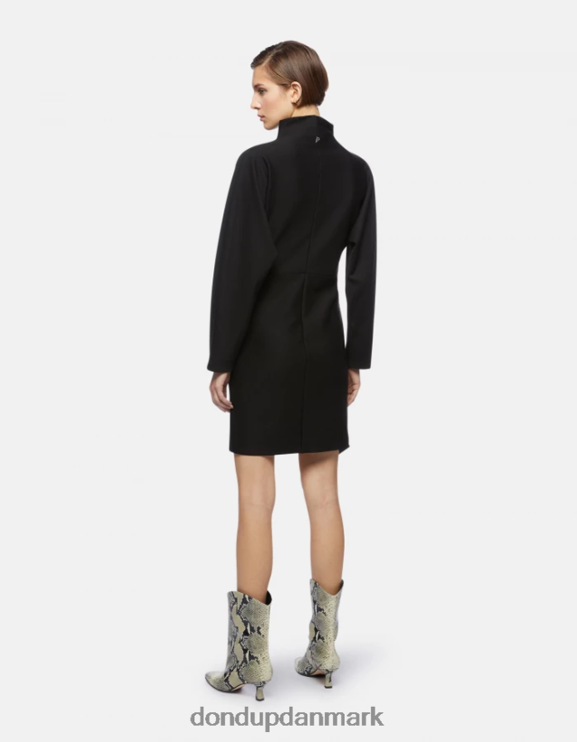 kort jersey kjole Kvinder 0XD0D0279 sort DONDUP beklædning