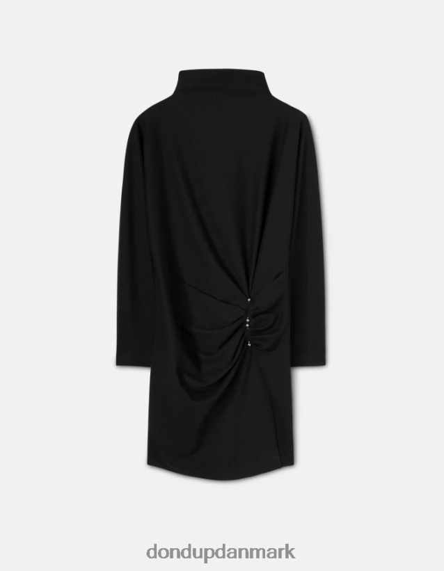 kort jersey kjole Kvinder 0XD0D0279 sort DONDUP beklædning