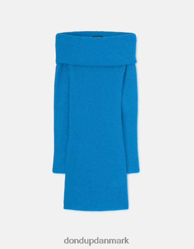 kort mohair kjole Kvinder 0XD0D0294 turkis DONDUP beklædning