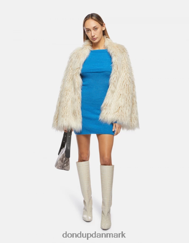 kort mohair kjole Kvinder 0XD0D0294 turkis DONDUP beklædning