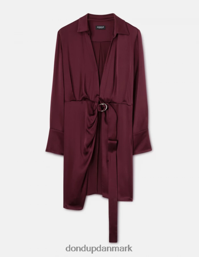 kort satin kjole Kvinder 0XD0D0280 prugna DONDUP beklædning