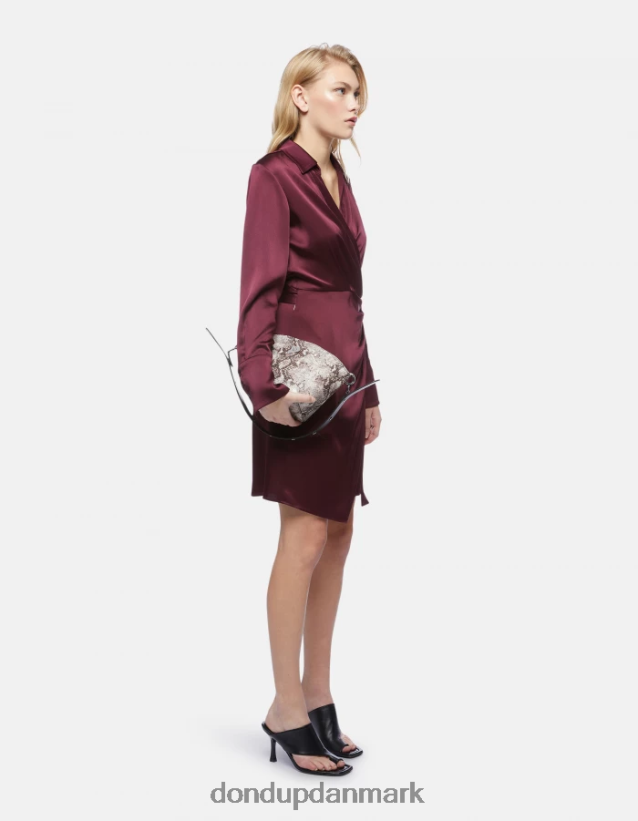 kort satin kjole Kvinder 0XD0D0280 prugna DONDUP beklædning