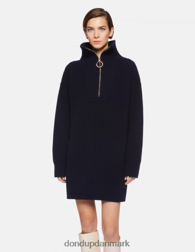 kort uldkjole Kvinder 0XD0D0276 Marine blå DONDUP beklædning