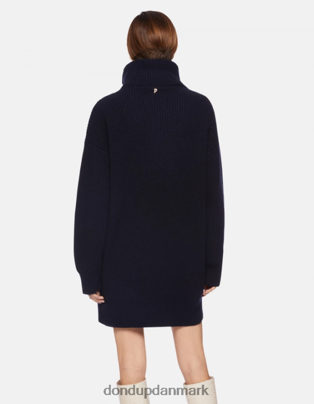 kort uldkjole Kvinder 0XD0D0276 Marine blå DONDUP beklædning