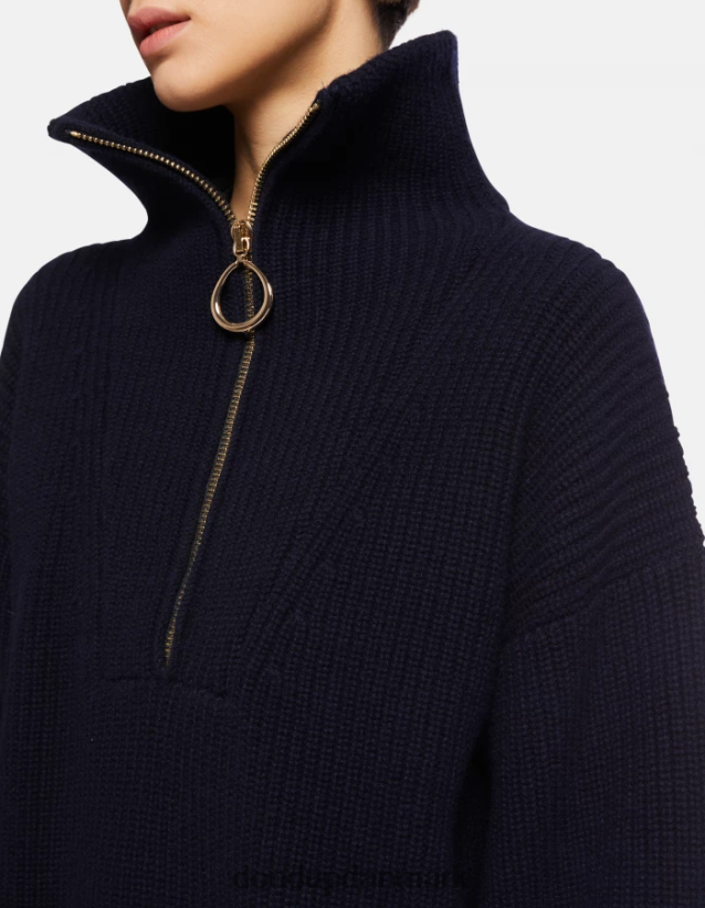 kort uldkjole Kvinder 0XD0D0276 Marine blå DONDUP beklædning