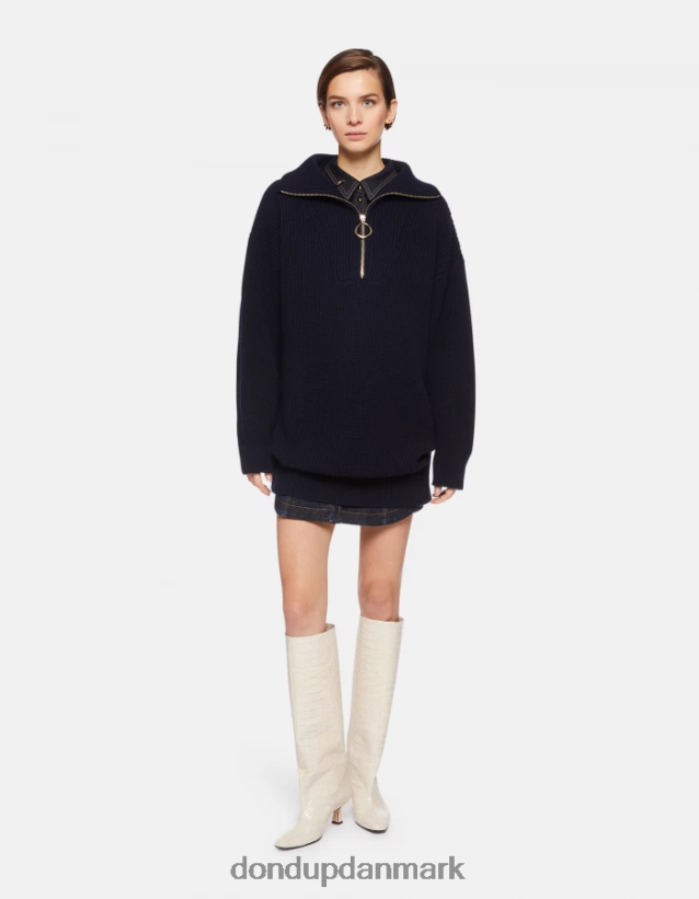 kort uldkjole Kvinder 0XD0D0276 Marine blå DONDUP beklædning