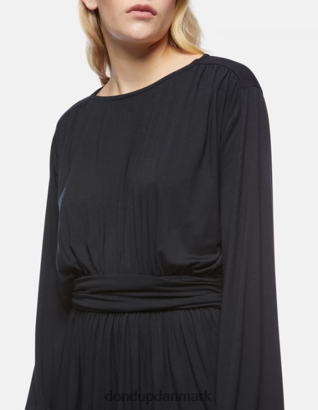 kort viskosekjole Kvinder 0XD0D0277 sort DONDUP beklædning