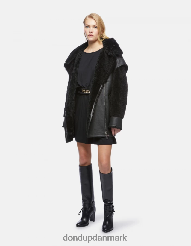 kort viskosekjole Kvinder 0XD0D0277 sort DONDUP beklædning