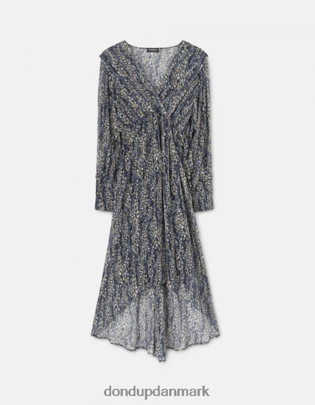 lang georgette kjole Kvinder 0XD0D0290 sort DONDUP beklædning