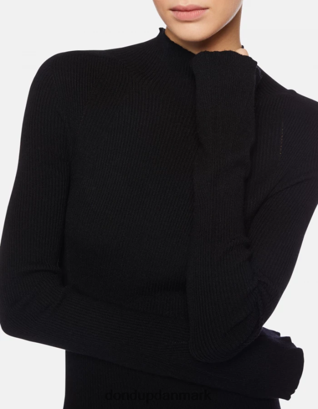 lang viskosekjole Kvinder 0XD0D0283 sort DONDUP beklædning