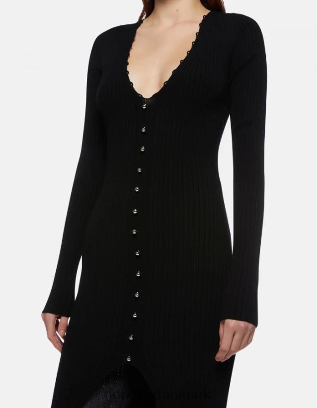 lang viskosekjole Kvinder 0XD0D0286 sort DONDUP beklædning