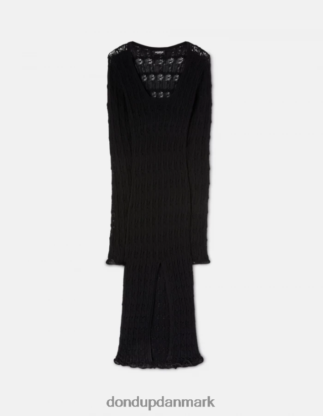 slim fit blondekjole Kvinder 0XD0D0284 sort DONDUP beklædning