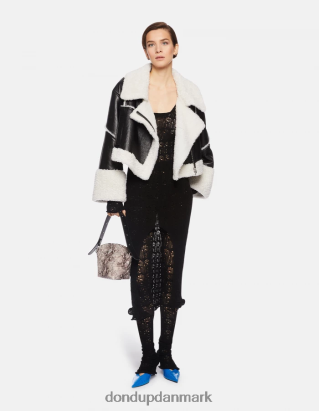 slim fit blondekjole Kvinder 0XD0D0284 sort DONDUP beklædning