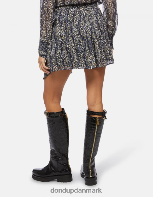 kort georgette nederdel Kvinder 0XD0D0399 sort DONDUP beklædning