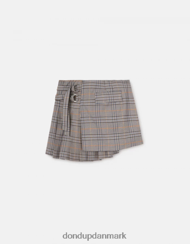 kort nederdel i prince of wales ternet Kvinder 0XD0D0409 blå DONDUP beklædning