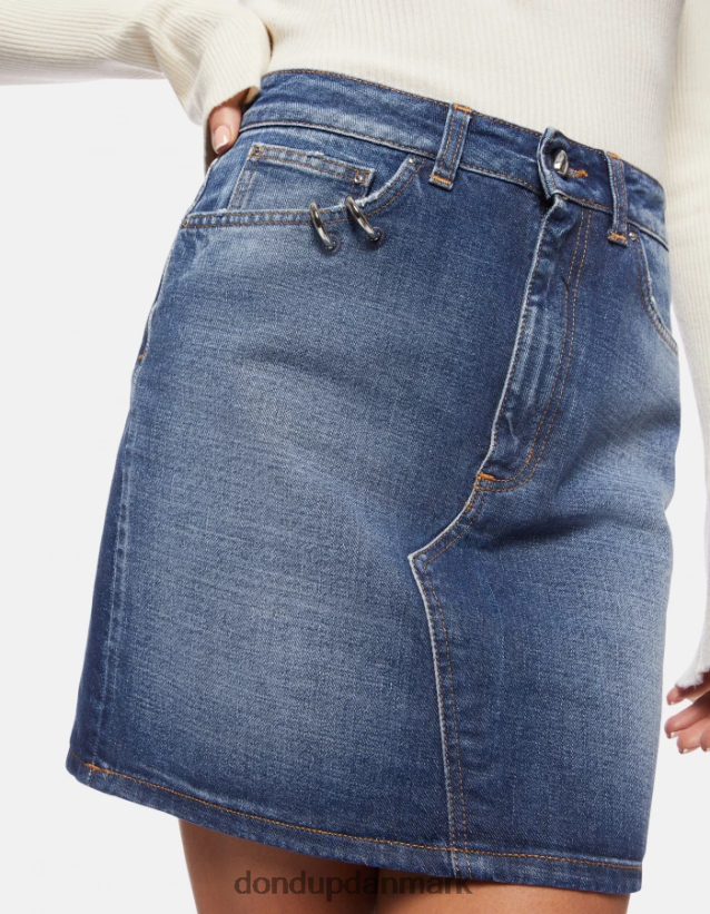 kort stiv denimnederdel Kvinder 0XD0D0404 blå DONDUP beklædning
