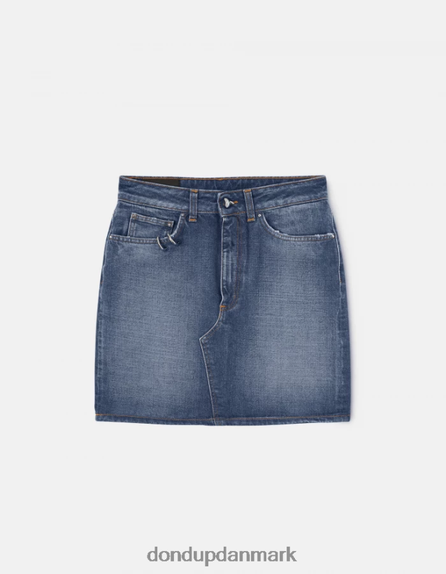 kort stiv denimnederdel Kvinder 0XD0D0404 blå DONDUP beklædning