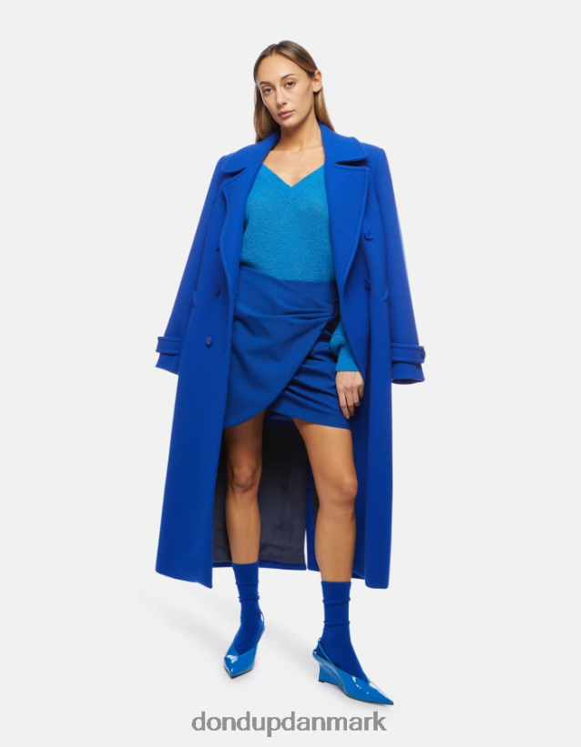 kort uldnederdel Kvinder 0XD0D0403 kongeblå DONDUP beklædning