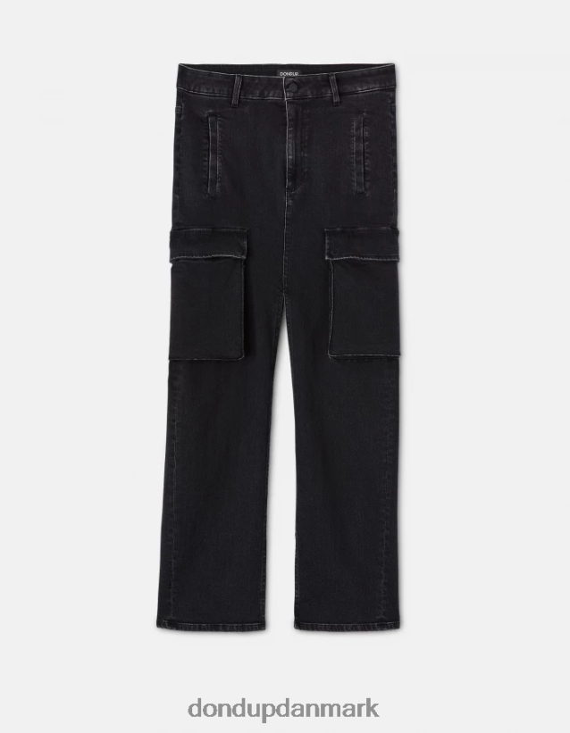 lang stretch denim nederdel Kvinder 0XD0D0396 sort DONDUP beklædning