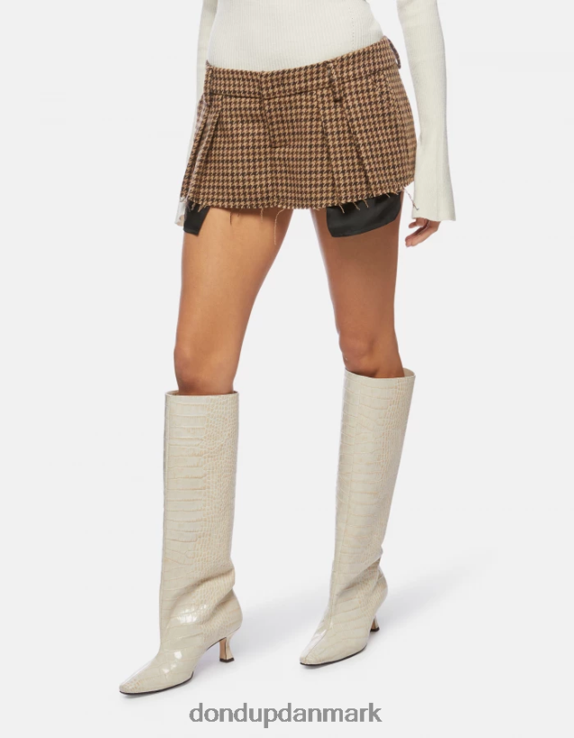 miniskørt i uldblanding Kvinder 0XD0D0398 cioccolato DONDUP beklædning